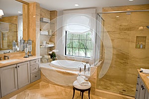 Large Upscale Master Bathroom photo