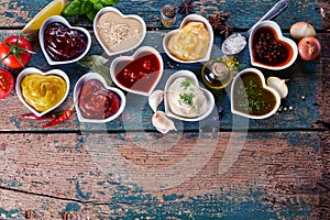 Large variety of marinades, sauces and spices