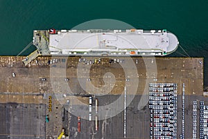 Large vessels for transportation of cars import export by the sea