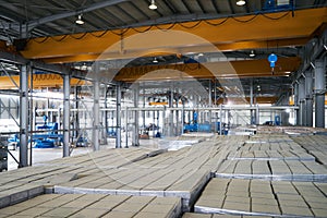 Large warehouse hangar of factory