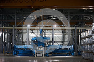 Large Warehouse interior inside a Factory building