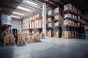 Large Warehouse with Pallet Racks, Industrial Storage Solutions