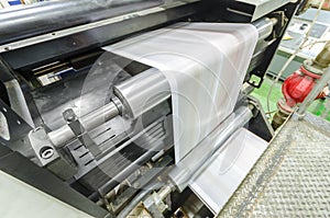 A large webset offset printing press photo