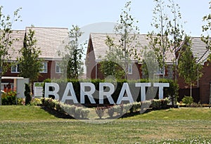 Barratt Homes new housing development sign logo