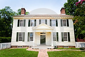 Large White Colonial Style Home