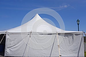 Large white events or entertainment tent