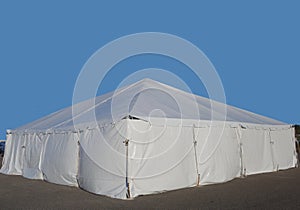 Large white events or party tent