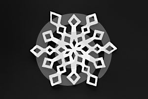 Large white handmade paper snowflake