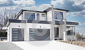Large White Home House Modern Dwelling Canada Chilliwack British Columbia For Sale