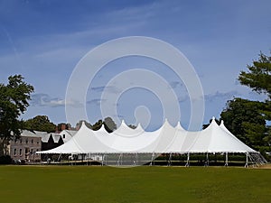 Large white luxury multiple peak wedding or entertainment tent