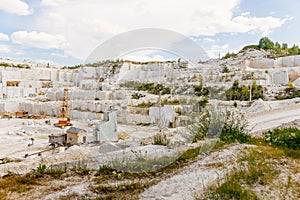 Large white marble quarry