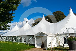 Large white party tent