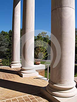 Large white porch columns