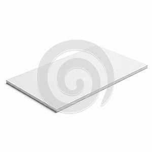 A large white rectangular object with a smooth and shiny surface