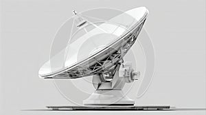 large white satellite dish communication technology