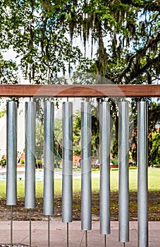Large Wind Chimes in Park