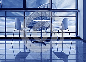 Large windows in the office