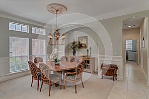 Formal dining room in modern home