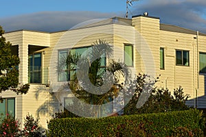 Large wooden house among greenery