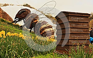 Bee sculpture at the Eden Project, Cornwall