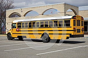 Large yellow school bus