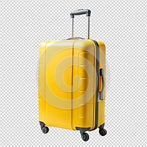 A Large, Yellow Travel Suitcase