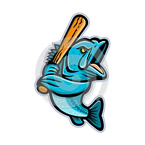 Largemouth Bass Baseball Mascot