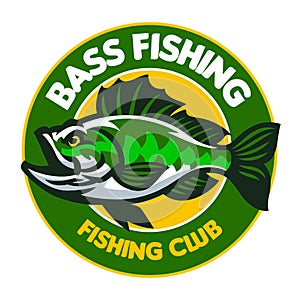 Largemouth Bass Mascot Fishing Logo