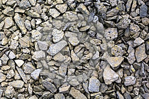 larger lumps of stone, gravel as the foundation of a wind turbine