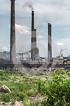 The largest air pollutant in city Dnipro Ukraine is coke-chemical plant. Flue gas stacks emit hundreds tons of harmful substances