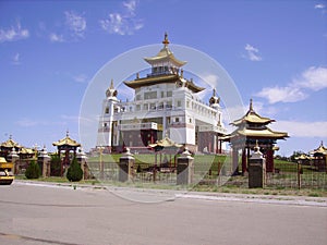 The largest Buddhist temple in Europe, Elista, the Republic of Kalmykia, southern Russia.