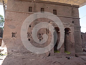 Largest of the churches is Medhane Alem, Lalibela, Ethiopia