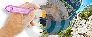 The largest European canyon called Verdon Gorges Europe-France-Provence - Concept image