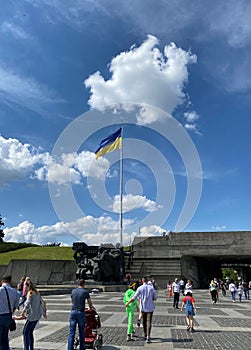The largest flag of Ukraine in Kyiv