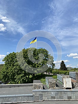 The largest flag of Ukraine in Kyiv