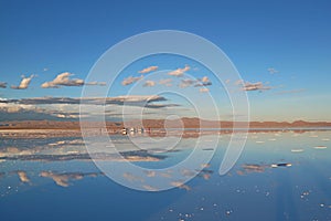 The Largest Mirror in the World, Mirror Effect on Salar de Uyuni Salt Flats at the End of Rainy Season, Bolivia
