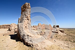 The largest ruins castles of ancient Khorezm ÃÂ¢Ã¢âÂ¬Ã¢â¬Å Ayaz - Kala, Uzbekistan photo