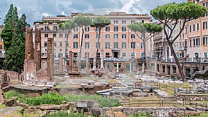 Largo di Torre Argentina timelapse in Rome.