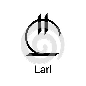 lari icon. Element of currency for mobile concept and web apps. Detailed lari icon can be used for web and mobile. Premium icon