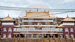 The Lari Monastery in the Guoluo Tibetan Autonomous Prefecture of Qinghai Province, China.