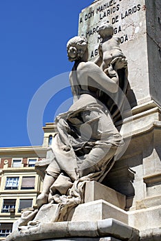 Larios Monument in Malaga, Andalusia, Spain, Europe