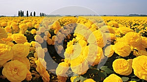 Larme Kei Inspired: Captivating National Geographic Photo Of A Vast Yellow Rose Field