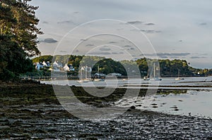 Larmor-Baden from Bender Island in the Gulf of Morbihan. France