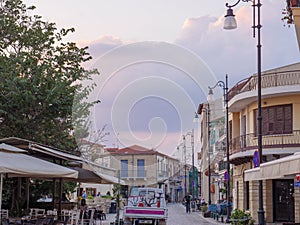 Larnaca old town touristic center.