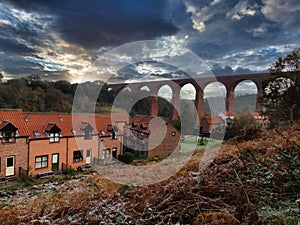 Larpool Viaduct, also known as the Esk Valley Viaduct is a 13 arch brick viaduct built to carry the Scarborough & Whitby Railway.