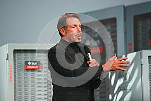 Larry Ellison makes speech at Oracle OpenWorld