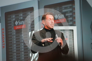 Larry Ellison makes speech at Oracle OpenWorld