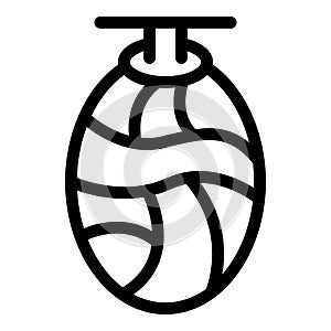 Larval cocoon phase icon outline vector. Cocooning insect eggs photo
