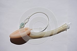 Laryngeal mask airway for emergency medical help on a white background