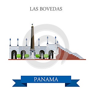 Las Bovedas in Panama vector flat attraction landmarks